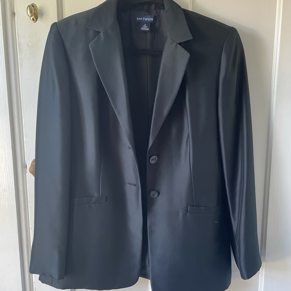 Ann Taylor, Black Silk Blazer, Size 8, $20